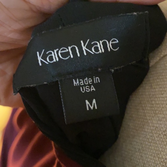 Karen Kane long sleeve burgundy tunic type top. - Picture 6 of 7